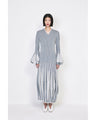 Asymmetric Knitted Volume Skirt - grey