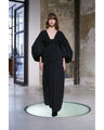Micro Pleats Volume Dress - black
