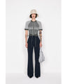 Geometric Pattern Knitted Top - grey