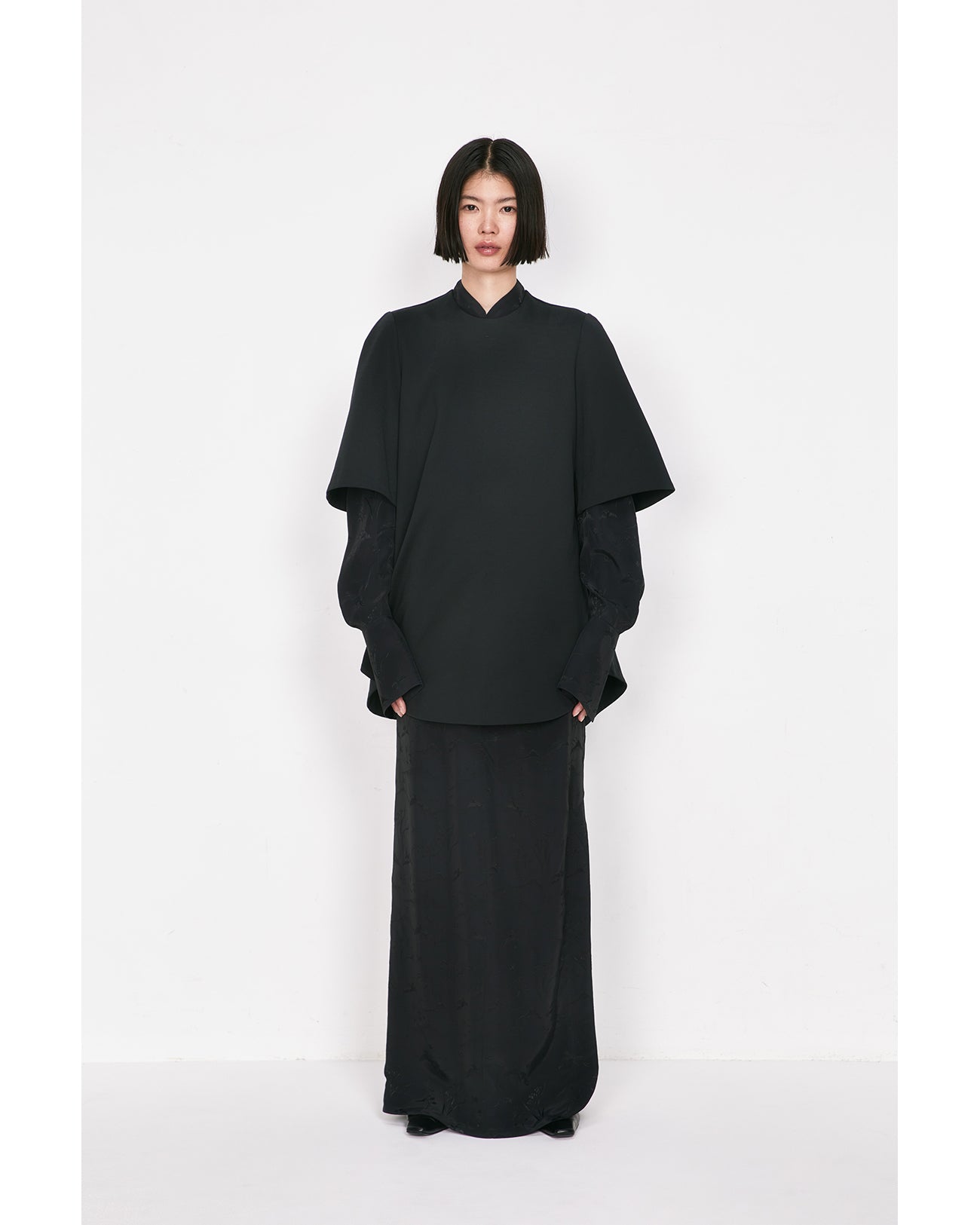 Double Jersey Over Sized Top - black