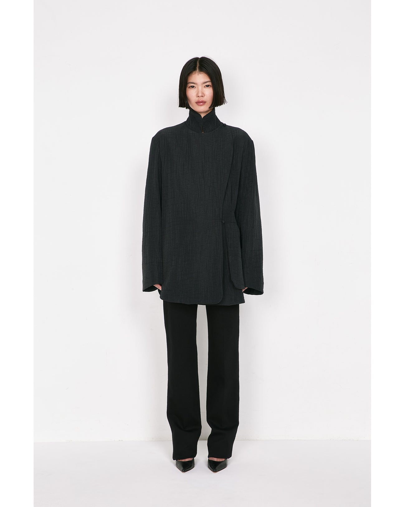 Stretch Straight Cut Jeans - black - Mame Kurogouchi
