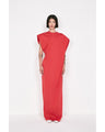 Cotton Jersey Asymmetric Dress - red