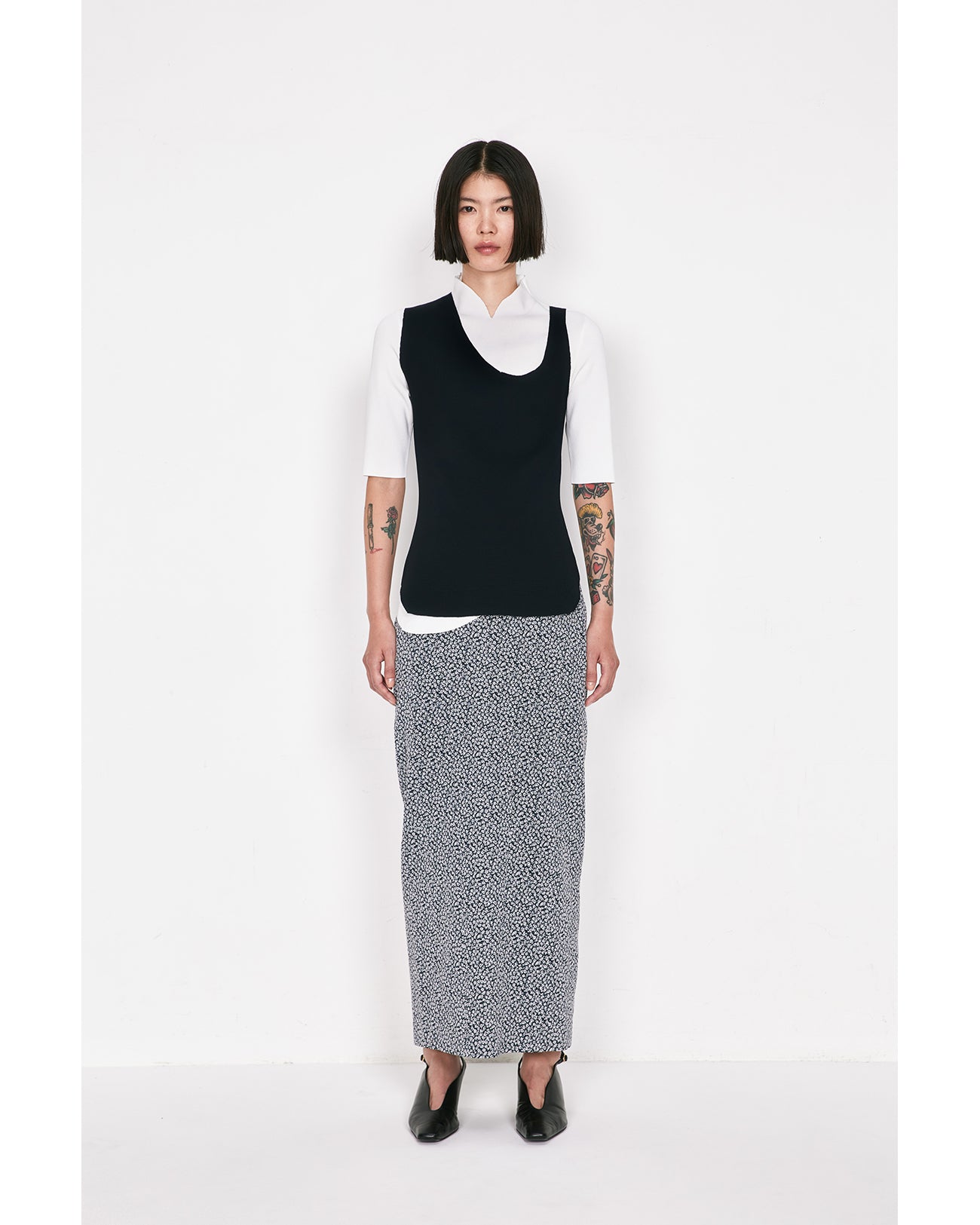 Asymmetric Neck Knitted Top - light green