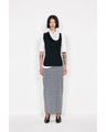 Asymmetric Neck Knitted Top - white
