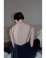 Triacetate Polyester Georgette Jumpsuits - navy