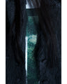 Glass Beads Printed Dress - white