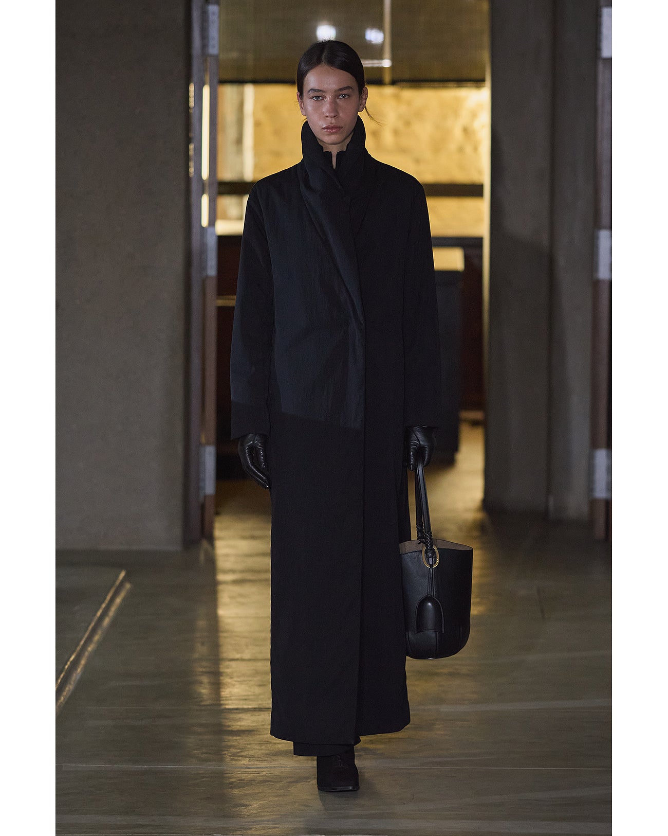 Cotton Jersey Asymmetric Skirt - black - Mame Kurogouchi