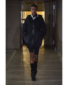 Shirring Jersey Jacquard Shorts - black