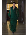 Shimmering Plunge Shirt - green