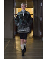 Shirring Jersey Jacquard Shorts - navy