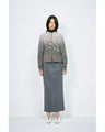 Cotton Jersey Asymmetric Skirt - navy