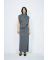 Cotton Jersey Asymmetric Dress - black