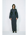 Double Layered Floral Jacquard Dress - ecru