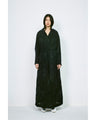 Velvet Hooded Coat - beige