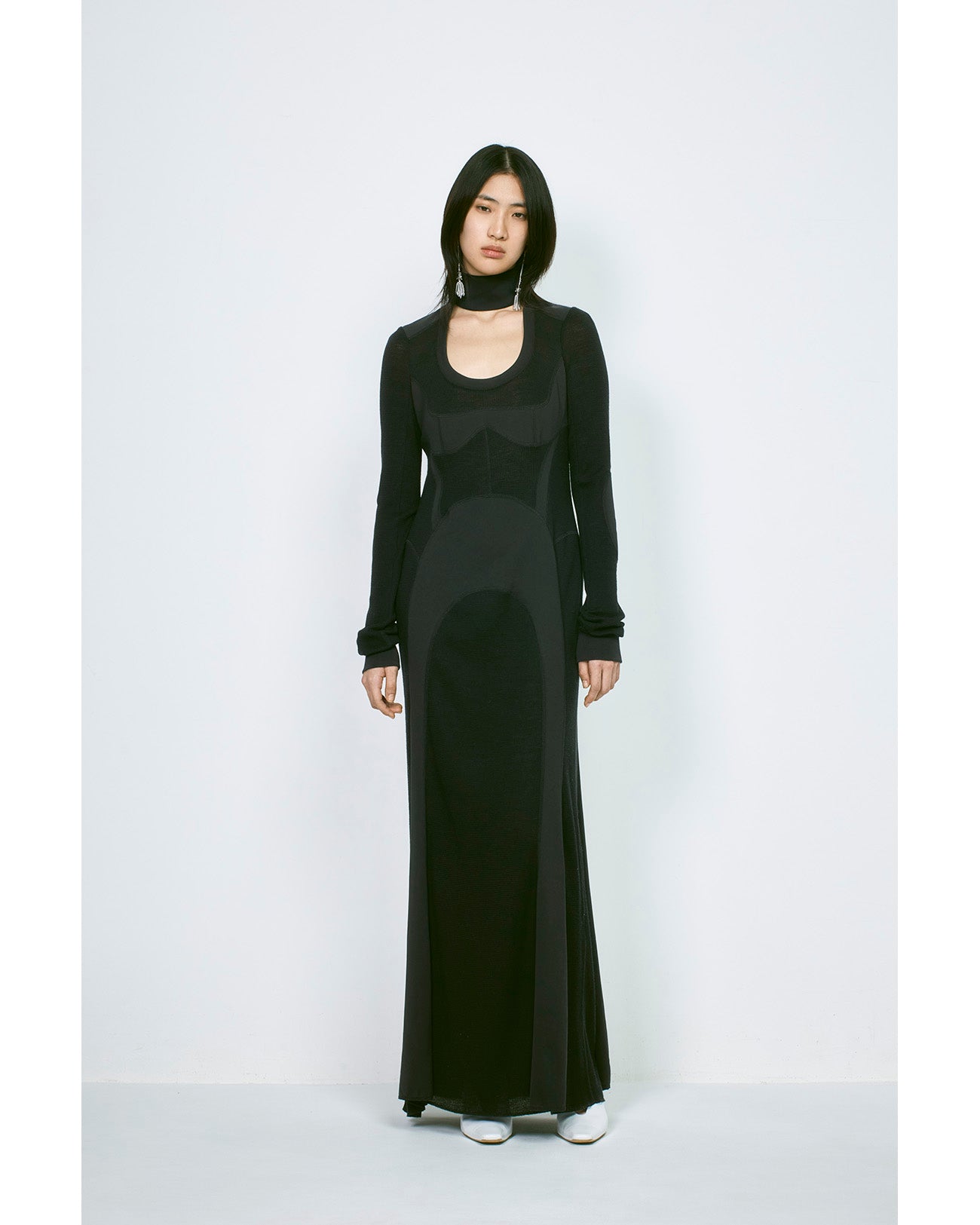 Wool Wuffle Dress - black - Mame Kurogouchi