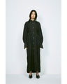 Floral Jacquard Shirt Dress - black