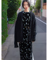 Wool Cable Knit Cardigan - black
