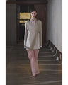 Draped Jersey Sheer Dress - pink