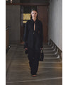 Triacetate Polyester Tunic - black