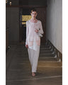 Draped Jersey Sheer Sleeveless Top - pink