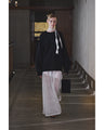 Starry Jersey Sheer Dress - white