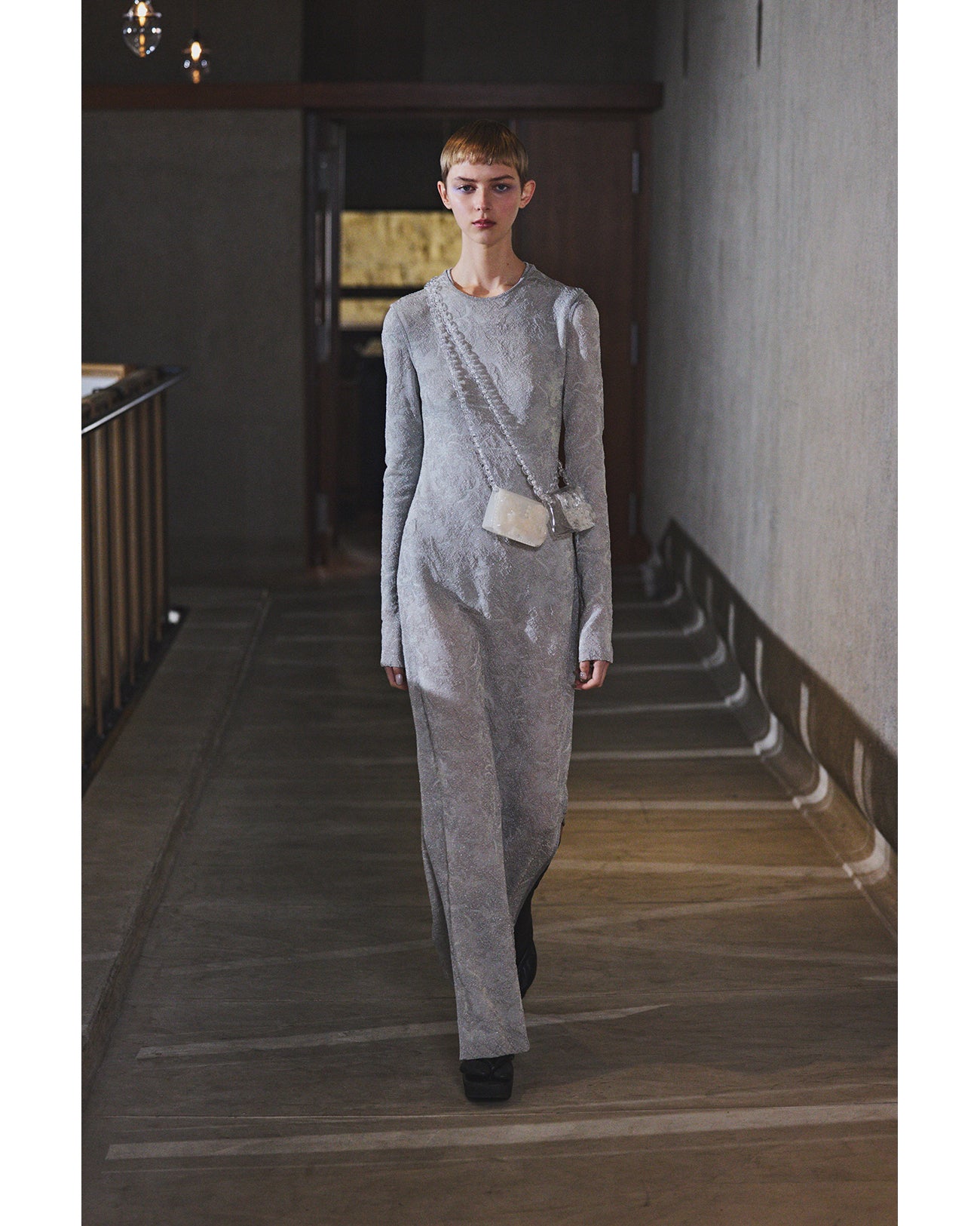 Transparent Sculptural Micro Chain Bag - clear - Mame Kurogouchi