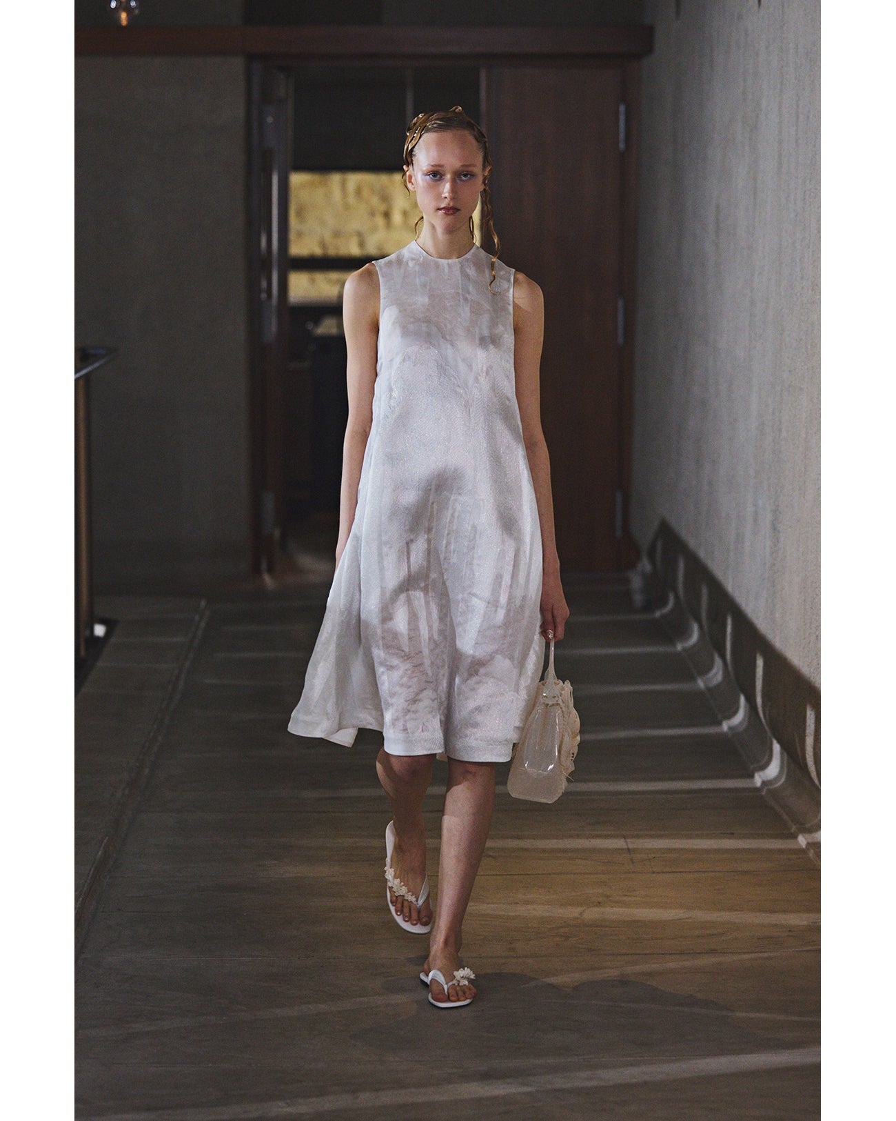 Floral Motif Sandals - white - Mame Kurogouchi