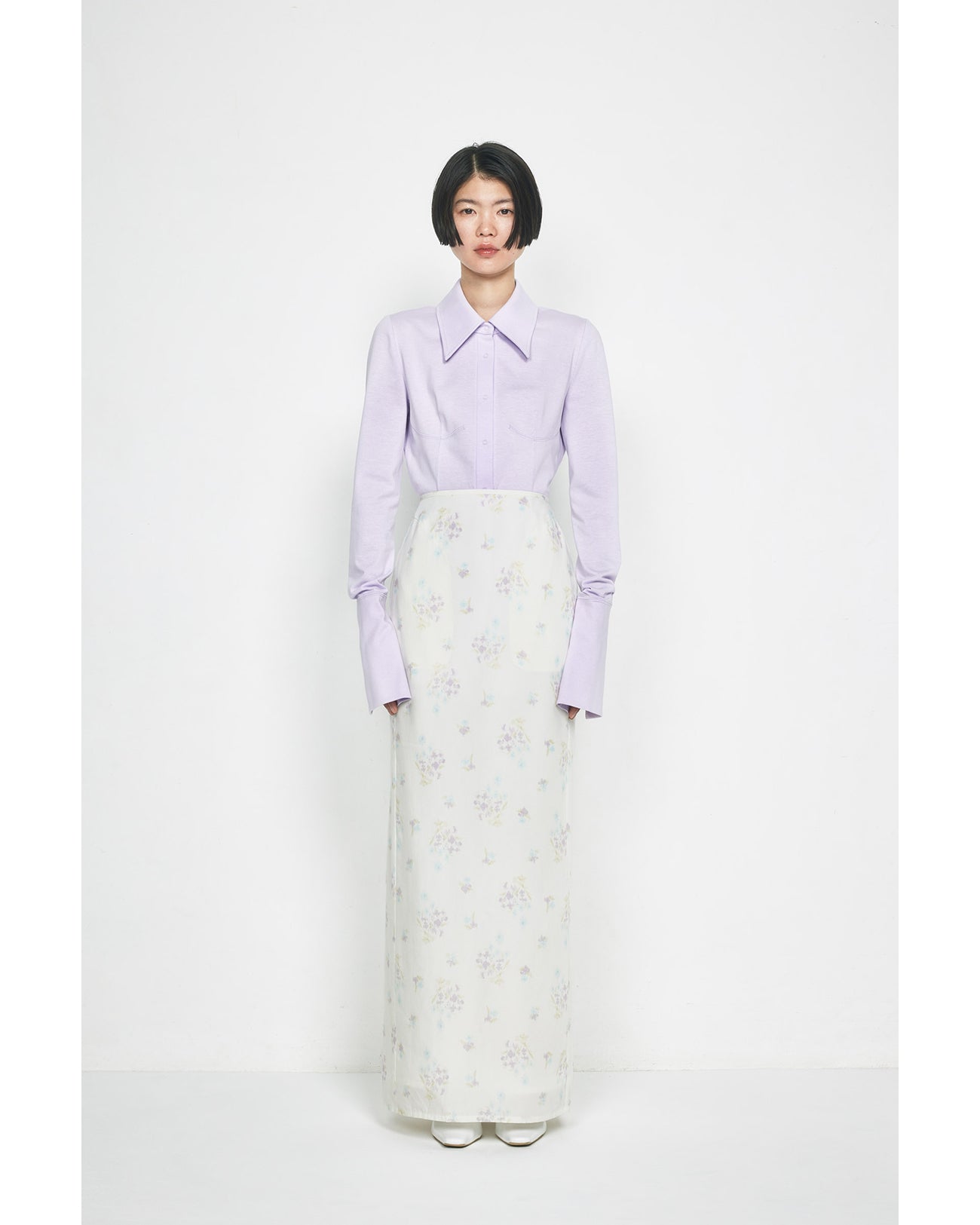 Cotton Jersey Shirt - black - Mame Kurogouchi