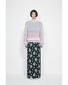 Gradation High Neck Knit Top - pink