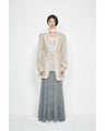 High Gauge Sheer Knit Cardigan - light grey