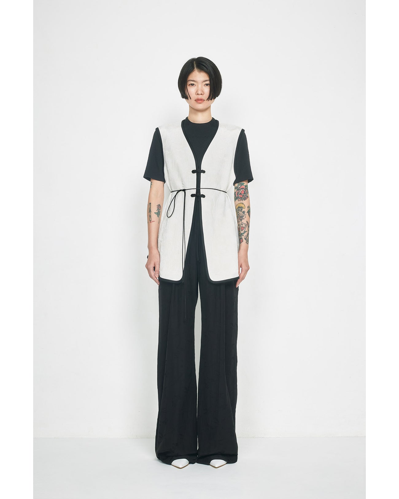 Karako Jacquard Trousers - black - Mame Kurogouchi