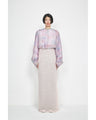 Draped Jersey Sheer Dress - pink