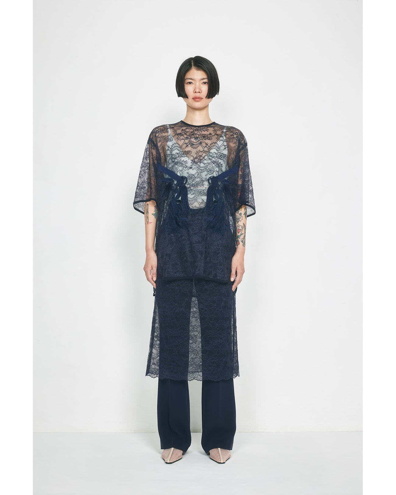 62408240rr　PL2　サイズ41 Triacetate Polyester High Waisted Center Creased Suit Trousers