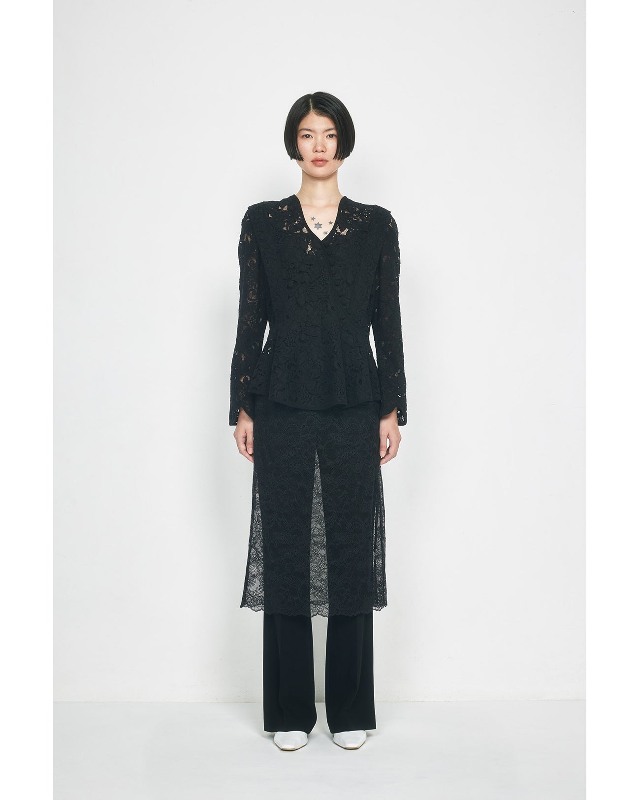 Raschel Lace Top - purple - Mame Kurogouchi