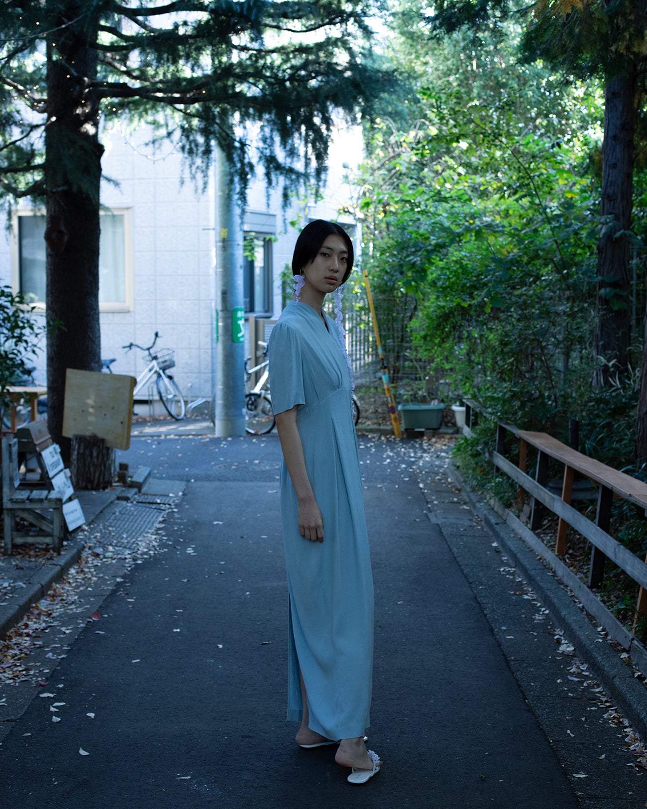 梅の露 Puffed Floral Jacquard Dress - black - Mame Kurogouchi