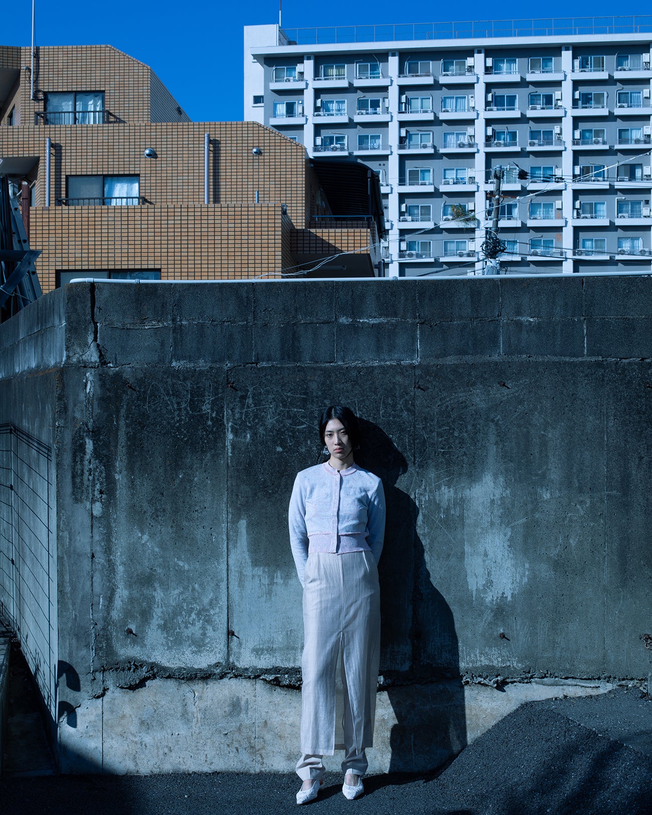 Layered Jacquard Knit Cardigan - pink - Mame Kurogouchi