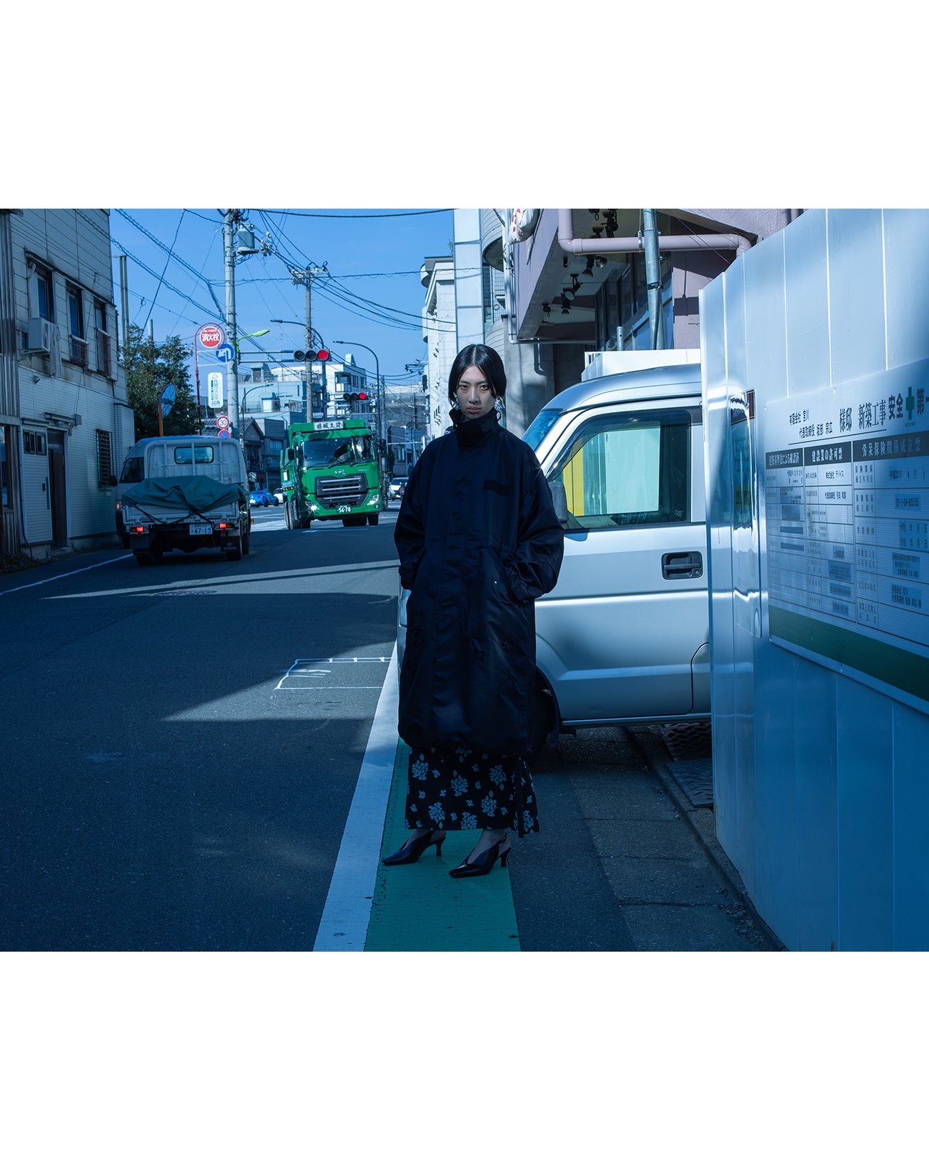 Nylon Twill 3D Embroidery Mods Coat - khaki - Mame Kurogouchi