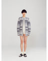 Basket Motif Knitted Jacket - brown