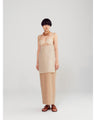 Naturally Coloured Cotton Dobby High Waist Skirt - navy