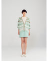 Bamboo Basket Pattern Knitted Cardigan - brown