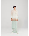 "Arimatsu Shibori" Ombre Dyed Silk Shirt - brown
