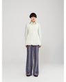 Cotton Silk Broad Basket Motif Shirt - mint green