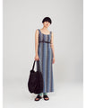 Cord Embroidery "Hanakago" Tote Bag - black