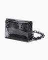 Transparent Sculptural Mini Chain Bag - black