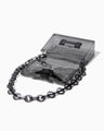 Transparent Sculptural Mini Chain Bag - black