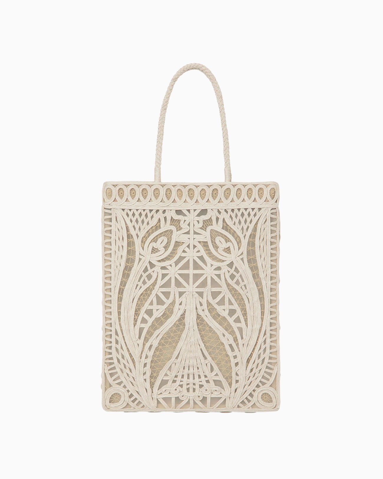 Cording Embroidery Tote Bag - beige - Mame Kurogouchi