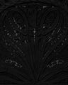 Cording Embroidery Demi Lune Handbag - black