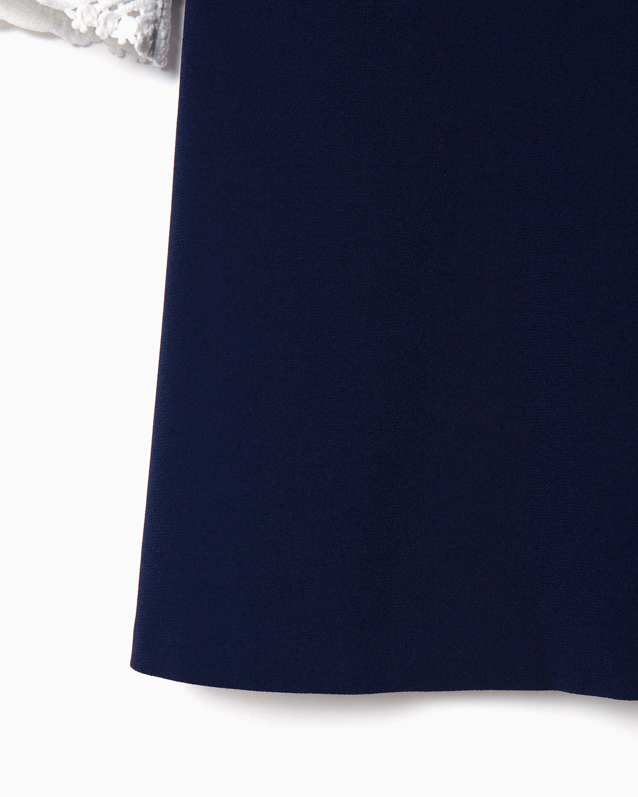 Lace Cuffs A-Line Kids Dress - navy