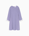 Lace Cuffs A-Line Kids Dress - purple