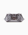 Transparent Sculptural Clutch Bag - black